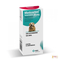 Anti-inflamatório Msd Meticorten Vet 10 Comprimidos Cães - 20 Mg
