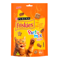 Petisco Nestlé Purina Friskies Party Mix Frango. Fígado E Peru Para Gatos Adultos - 40 G