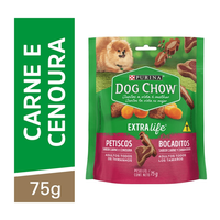 Petisco Nestlé Purina Dog Chow Carinhos Mix Carne E Cenoura Para Cães Adultos - 75 G