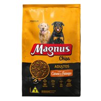 Ração Seca Magnus Premium Chips Sabor Carne e Frango para Cães Adultos