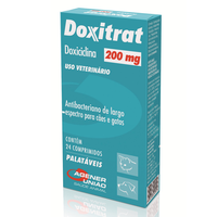 Antibacteriano Agener União Doxitrat 200 Mg Para Cães E Gatos - 24 Comprimidos