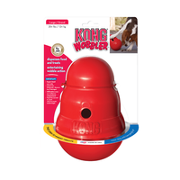 Brinquedo Interativo Kong Wobbler Com Dispenser Para Ração Ou Petisco Vermelho - Grande