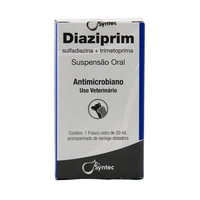 Antibiótico Syntec Diaziprim Oral Para Cães E Gatos - 20 Ml