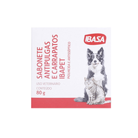 Sabonete Ibasa Antipulgas e Carrapatos Ibapet para Cães e Gatos