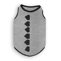 Camiseta Petpuf Plush Cinza e Preto para Cães e Gatos