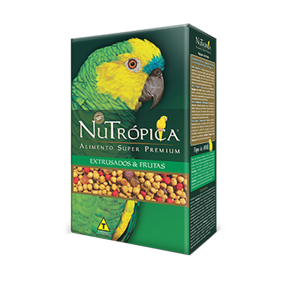 Ração Nutrópica Super Premium Extrusados & Frutas para Papagaio