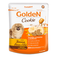 Biscoito PremieR Pet GoldeN Cookie Banana Aveia e Mel para Cães Adultos de Raças Pequenas