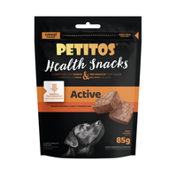 Petisco Snacks Petitos Health Active Sabor Carne Para Cães - 85 G