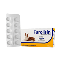 Diurético Vetnil Furolisin Furosemida 40mg para Cães