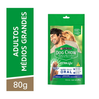Petisco Nestlé Purina Dog Chow Oral Extra Life Cães Adultos Raças Médias & Grandes - 80 G