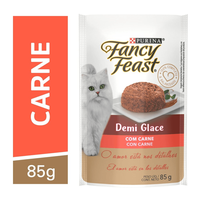 Racão Úmida Nestlé Purina Fancy Feast Sachê Demi Glace Com Carne Para Gatos Adultos - 85 G