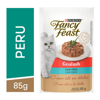 Racão Úmida Nestlé Purina Fancy Feast Sachê Goulash Com Peru Para Gatos Adultos - 85 G