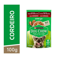 Ração Úmida Nestlé Purina Dog Chow Sachê Cordeiro Para Cães Adultos - 100 G