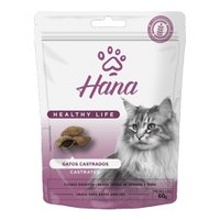 Petisco Hana Healthy Life Snacks Castrated Ideal para Gatos Adultos Castrados