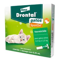 Vermífugo Elanco Drontal SpotOn 0,25ml para Gatos de 0,5 a 2,5kg