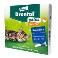 Vermífugo Elanco Drontal SpotOn 0,70ml para Gatos de 2,5 a 5kg