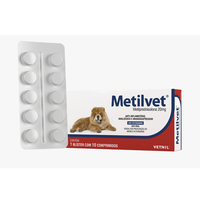 Anti-inflamatorio Vetnil Metilvet - 20 Mg - 10 Comprimidos