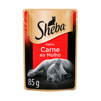 Ração Úmida Sheba Sachê Cortes Selecionados Sabor Carne Ao Molho Para Gatos Adultos - 85 G