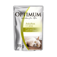 Ração Úmida Optimum Sachê Para Gatos Adultos Frango - 85 G