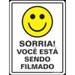 Placa de Sinalização 15X20cm Sorria Você está Sendo Filmado - Sinalize