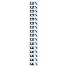 Placa de Sinalização Cartela com 16 Etiquetas Auto-Adesiva 5X25cm 127V - Sinalize