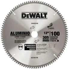 Lâmina Serra Circular Dewalt Para Alumínio 12 Pol. 100 Dentes DWA03240