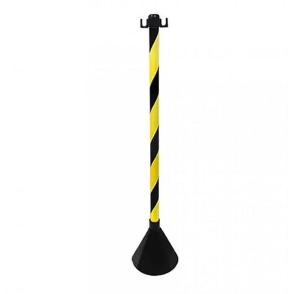 Pedestal Zebrado Amarelo E Preto Para Sinalizacao 93cm Prosafety Pires Martins
