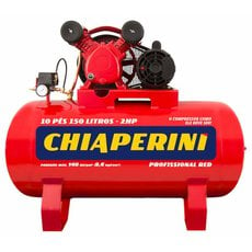 Compressor de Ar Chiaperini Média Pressão 10 PCM 150 Litros 2HP Monofásico 10/150 RED
