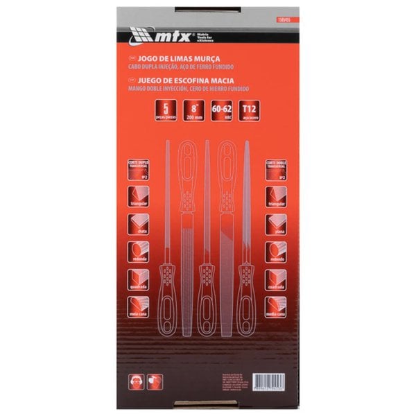 Jogo De Lima MTX Murca 8 Pol. Com Cabo 5 Peças | Pires Martins