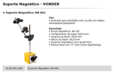 Suporte Magnético SM 061 - Vonder