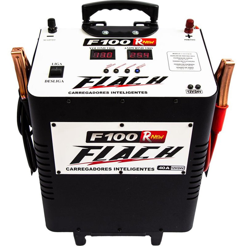 Carregador de Bateria Flach F100 (40A-12/24V RNEW)