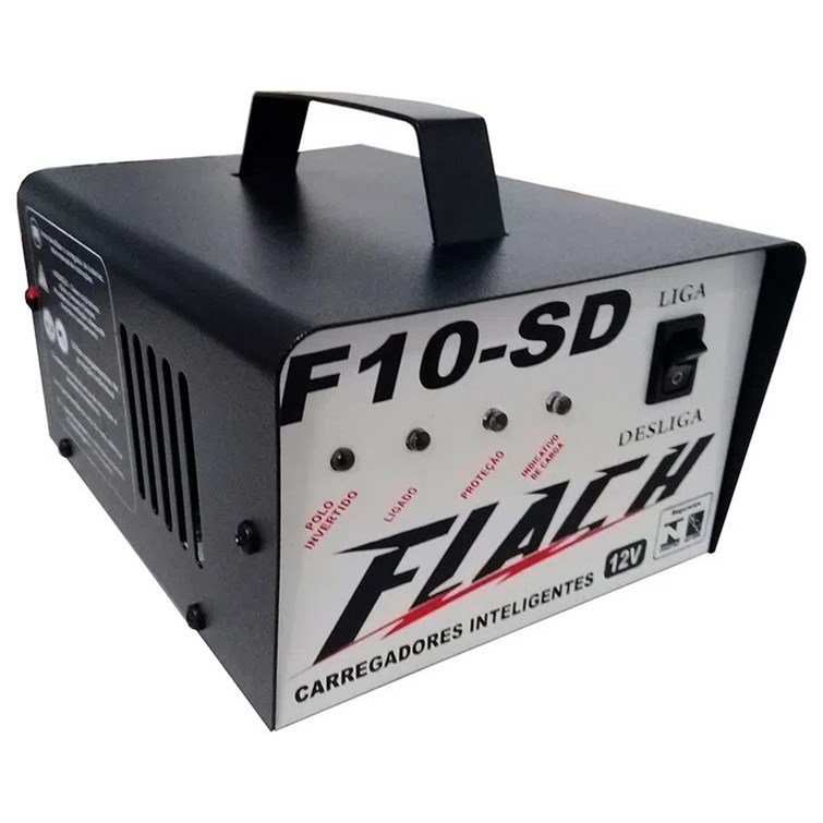 Carregador de Bateria Flach F10 (10A/12V)
