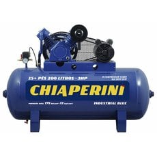 Compressor De Ar Chiaperini Alta Pressão 15 PCM 200 Litros 3HP Monofásico CJ 15+ 200L Blue