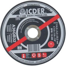 Disco De Corte Icder 4.1/2 Pol. 2 Telas - A36QB32