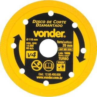 Disco de Corte Vonder Diamantado 4.1/2 para Cerâmica v4