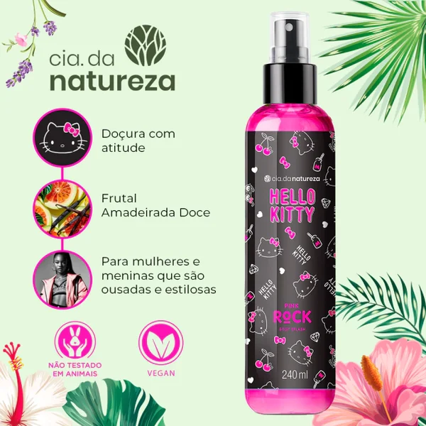 Body Splash Hello Kitty Pink Rock 240ml | Ramavi Cosméticos