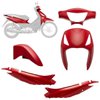 Kit Carenagem Plástico Paramotos Biz 125+ 2012 Vermelho