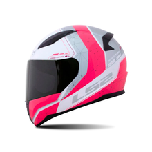 Capacete Ls2 FF353 Rapid Candie Branco/Azul/Cereja