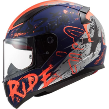 Capacete LS2 FF353 Rapid Naughty Azul / Laranja /fosco