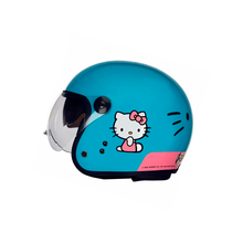 Capacete Peels Click Hello Kitty Azul e Branco