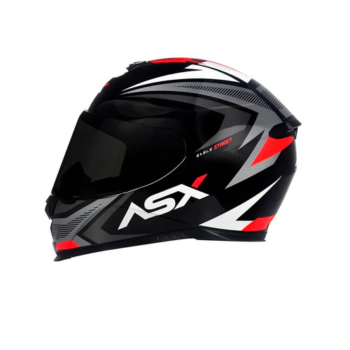 Capacete ASX Eagle Street Preto/Grafite e Branco