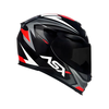 Capacete ASX Eagle Street Preto/Grafite e Branco