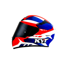 Capacete KYT TT-Course Gear Azul e Vermelho
