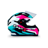 Capacete FW3 GTN Super Azul / Rosa e Branco