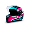 Capacete FW3 GTN Super Azul / Rosa e Branco