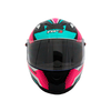 Capacete FW3 GTN Super Azul / Rosa e Branco