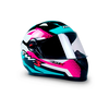 Capacete FW3 GTN Super Azul / Rosa e Branco