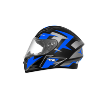Capacete EBF X Troy FF526 Crush Preto Fosco e Azul