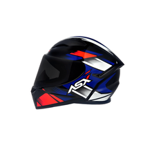 Capacete ASX City Start Preto/Azul e Vermelho