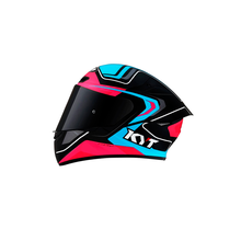 Capacete KYT TT Course Overtech Preto e Pink